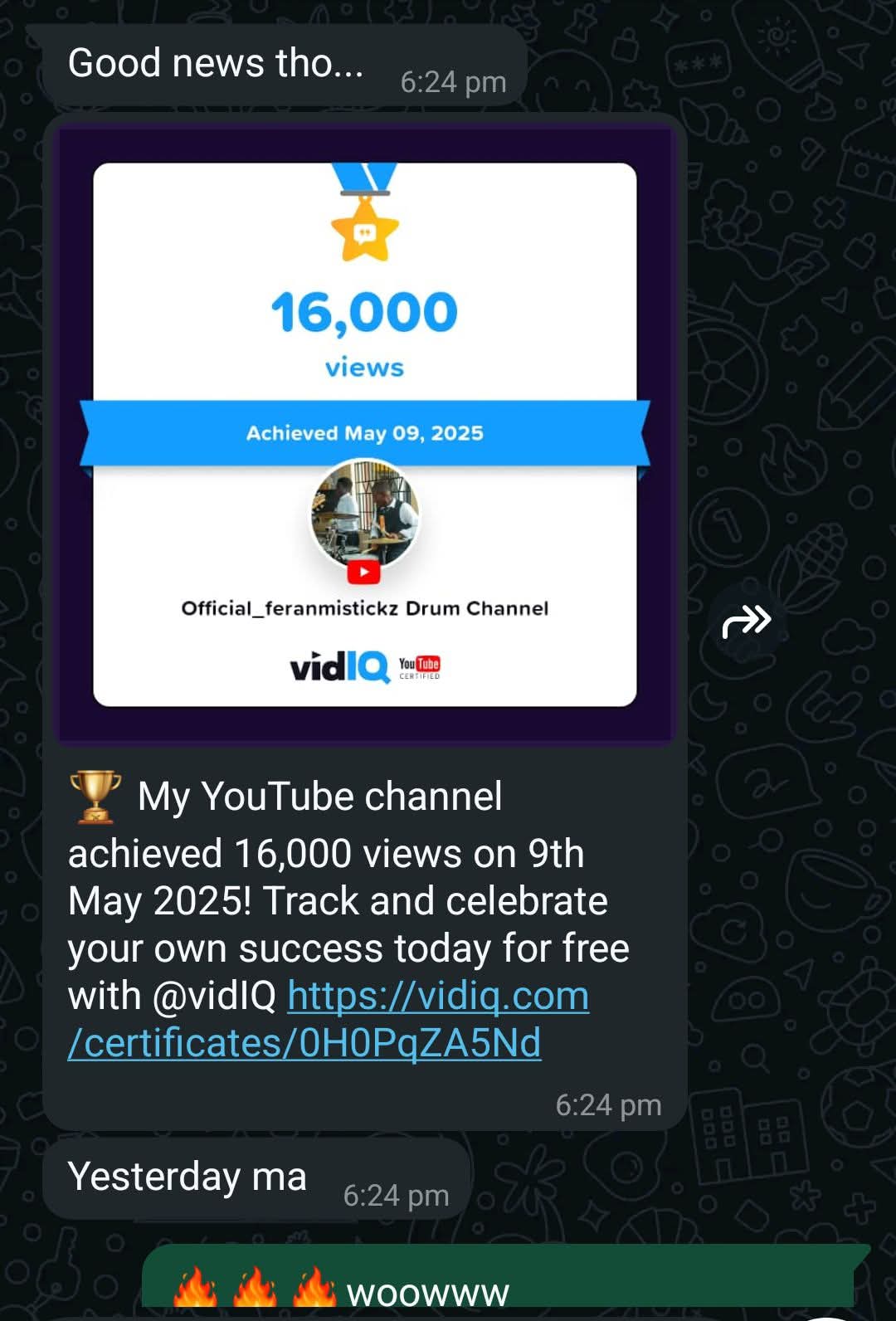 16,000 views milestone