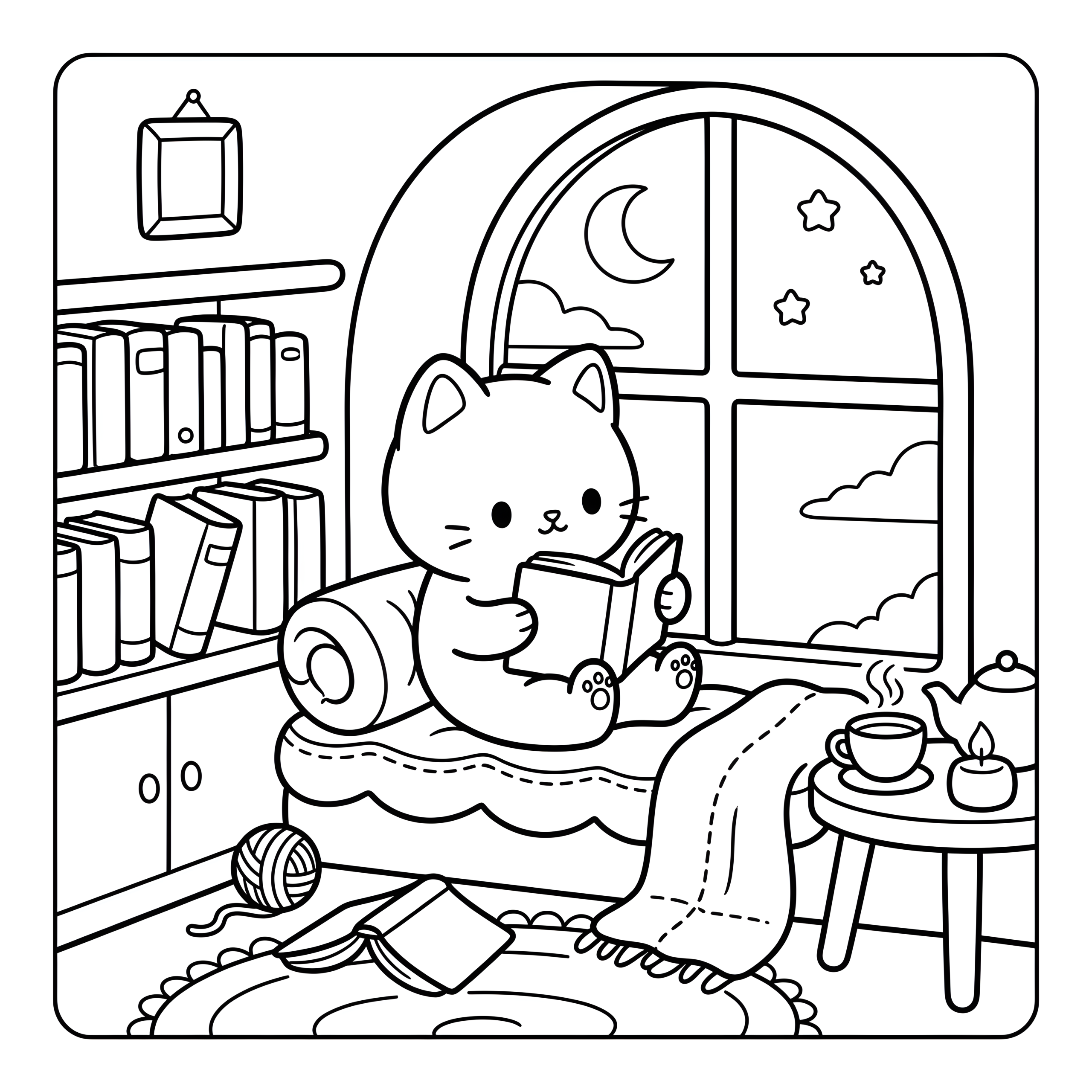 Bunny beach day coloring page