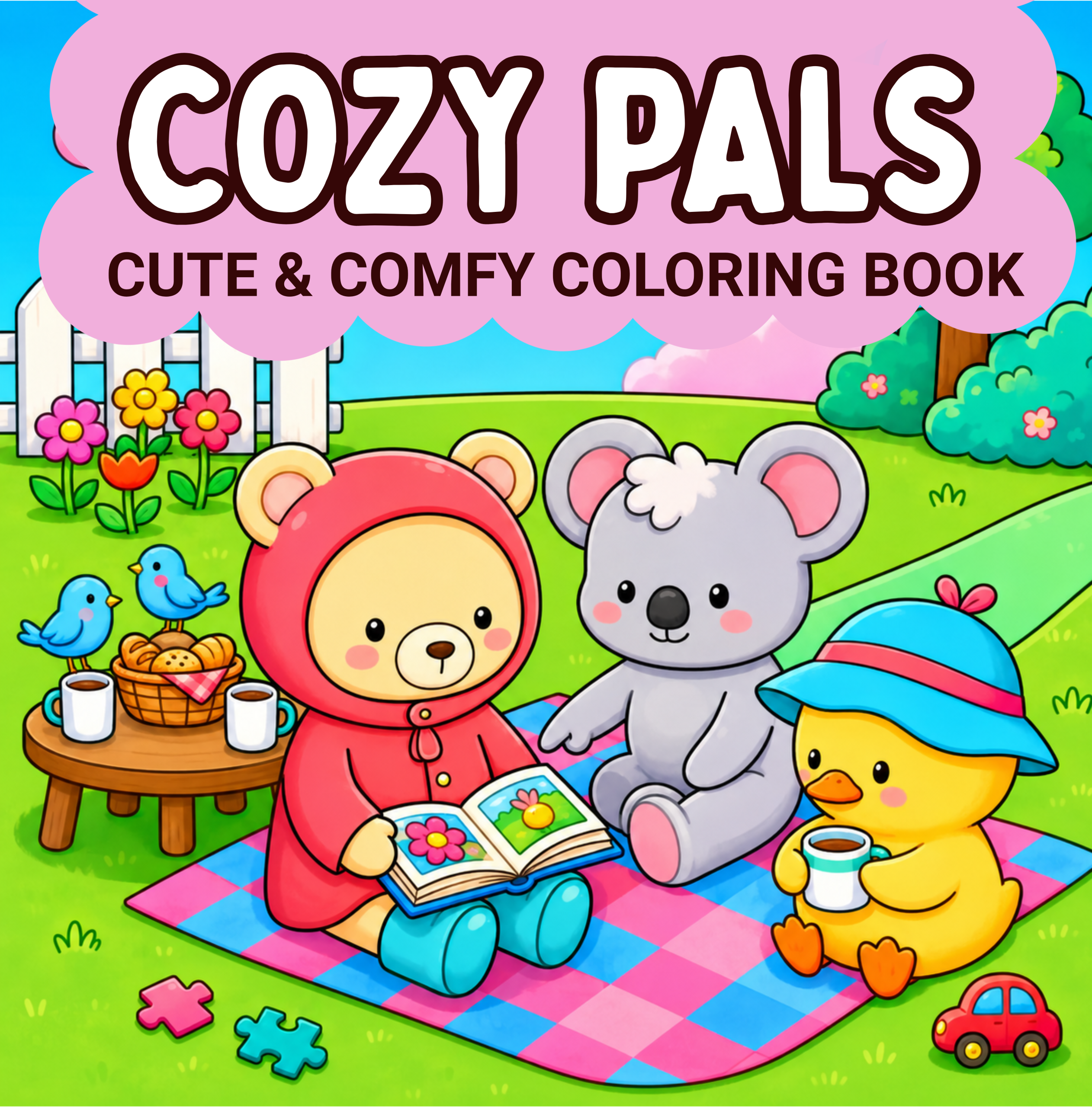 Cozy Pals coloring book cover
