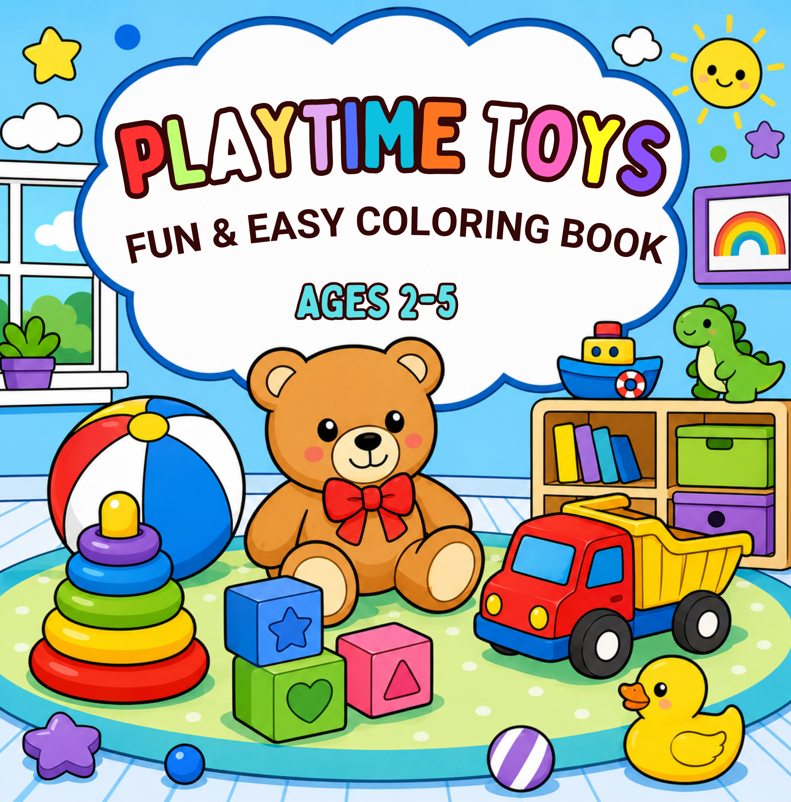 Playtime Toys coloring book cover